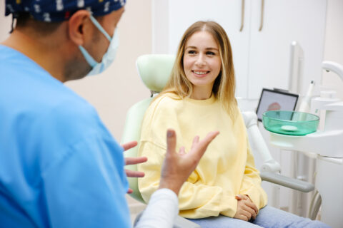 Woman preparing for wisdom teeth removal in Atlanta, GA