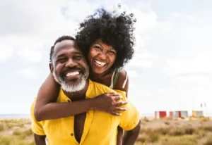 African American couple smiling in Atlanta, GA
