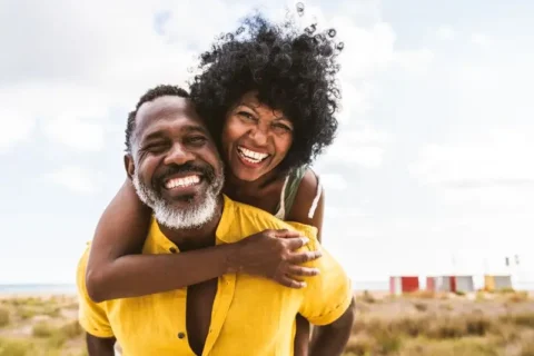 African American couple smiling in Atlanta, GA